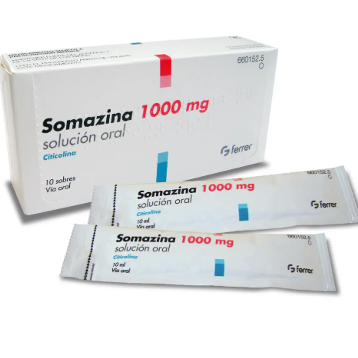 Somazina Citicolina 1000 mg Solución oral 10 Sobres. 1