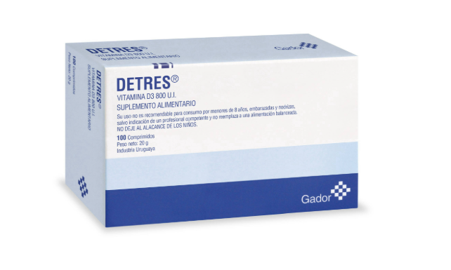 Detres Vitamina D3 800 UI 60 Comprimidos.