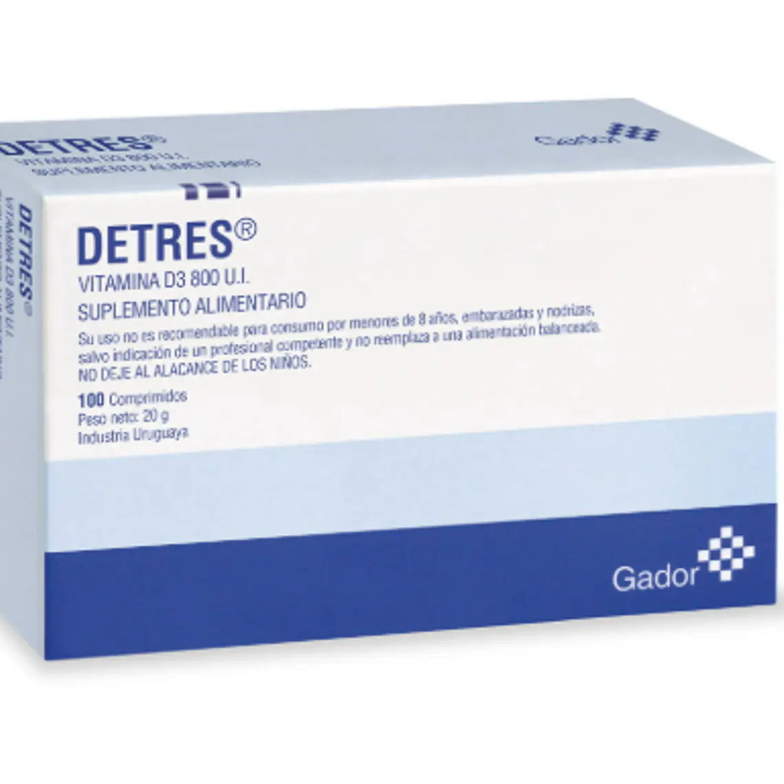 Detres Vitamina D3 800 UI 60 Comprimidos. 1