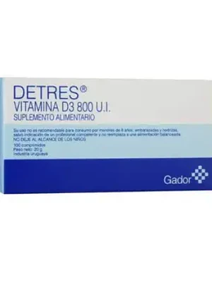 Detres Vitamina D3 800 U.I  30 Comprimidos.