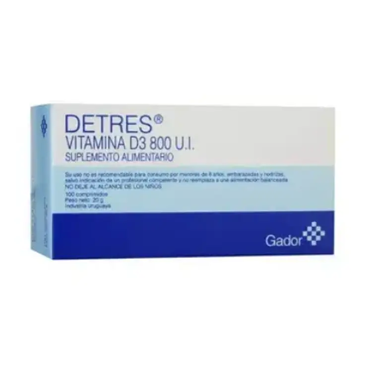 Detres Vitamina D3 800 U.I  30 Comprimidos. 1