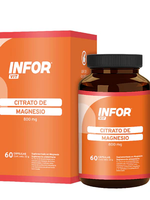 Infor  Pro Citrato de magnesio  60 Cápsulas.