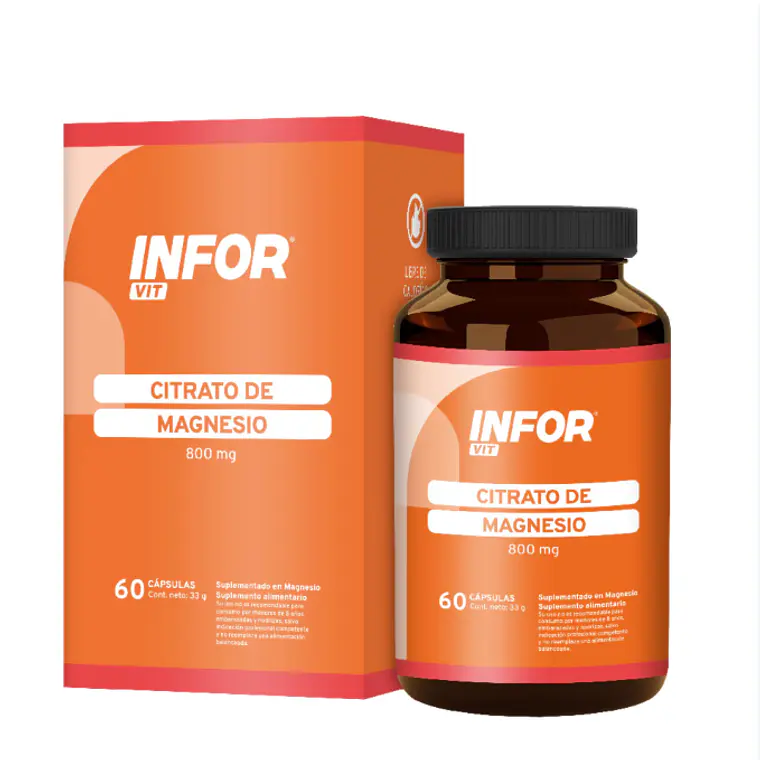 Infor  Pro Citrato de magnesio  60 Cápsulas. 1