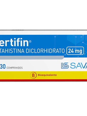 Vertifin (B) Betahistina 24 mg 30 Comprimidos.