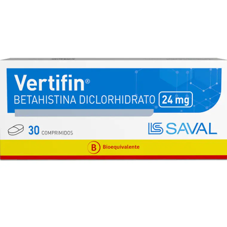 Vertifin (B) Betahistina 24 mg 30 Comprimidos. 1