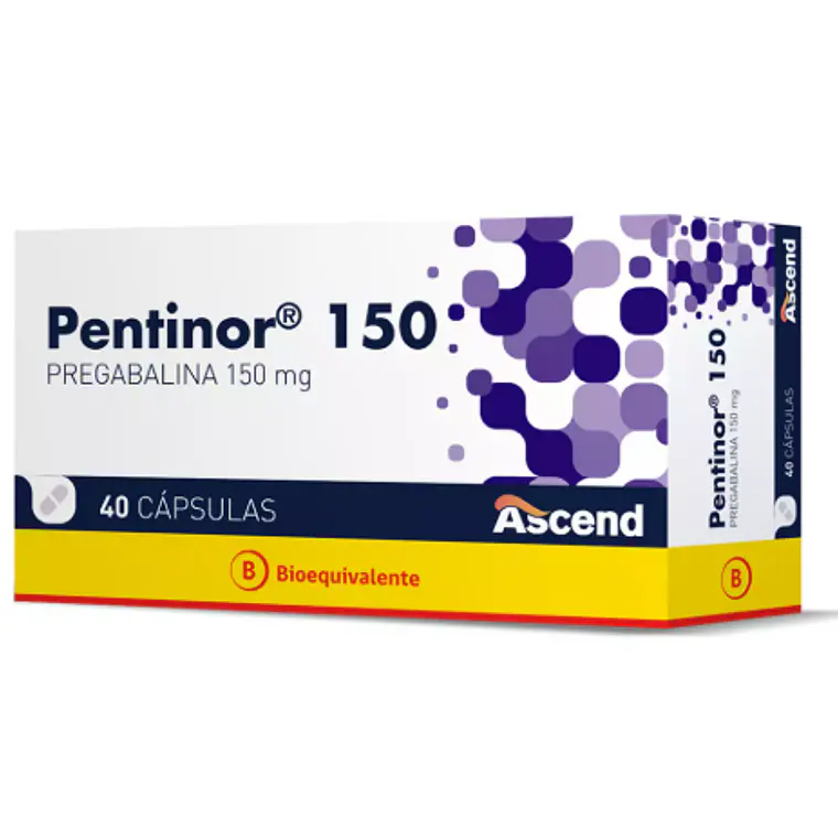 Pentinor (B) Pregabalina 150 mg 40 Cápsulas. 1