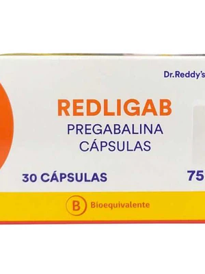 Redligab (B) Pregabalina 75 mg 30 Cápsulas.