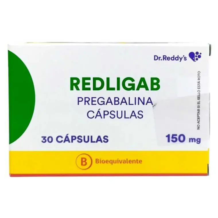 Redligab (B) Pregabalina 150 mg 30 Cápsulas. 1