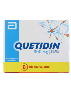 Quetidin (B) Quetiapina 300 mg 30 Comprimidos recubiertos.