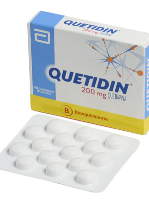 Quetidin (B) Quetiapina 200 mg 30 Comprimidos recubiertos.