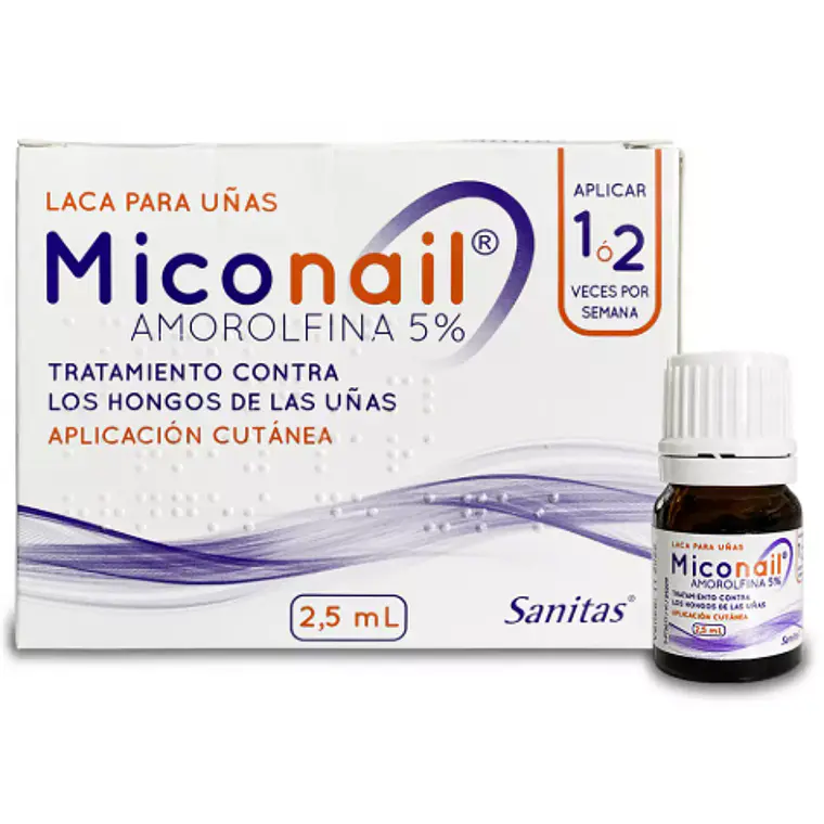 Miconail Amorolfina Laca para uñas 2,5 ml. 1