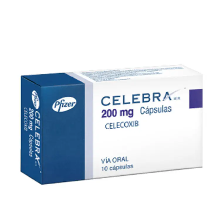 Celebra Celecoxib 200 mg 10 Cápsulas. 1