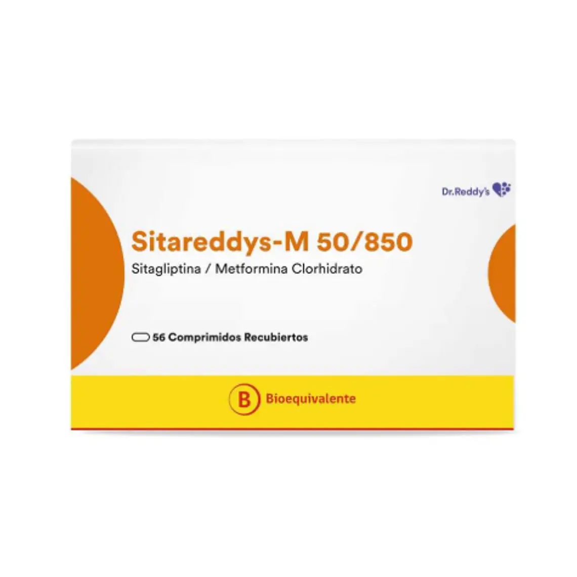 Sitareddys-M (B) Sitagliptina, Metformina 50/850 mg 56 Comprimidos. 1
