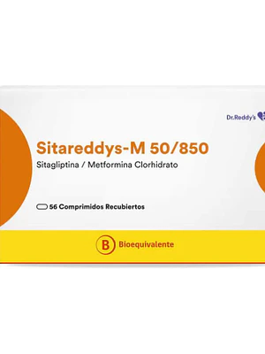 Sitareddys-M (B) Sitagliptina, Metformina 50/850 mg 56 Comprimidos.