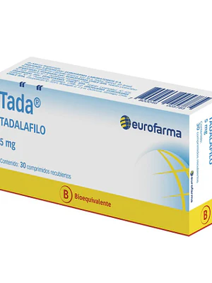 Tada (B) Tadalafilo 5 mg 30 Comprimidos recubiertos.