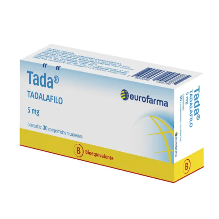 Tada (B) Tadalafilo 5 mg 30 Comprimidos recubiertos. 1