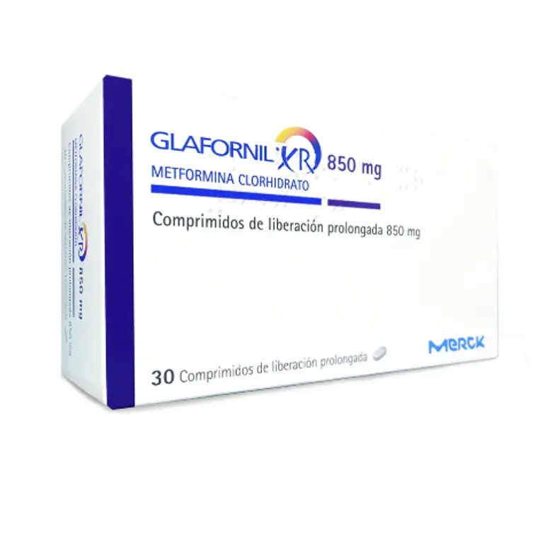 Glafornil XR Metformina 850 mg 30 Comprimidos. 1