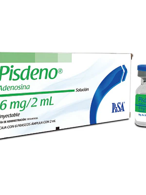 Pisdeno Adenosina 6 mg/ 2 ml 6 Frascos ampollas.