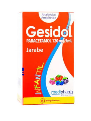 Gesidol Paracetamol infantil  120 mg/ 5 ml Jarabe100 ml.
