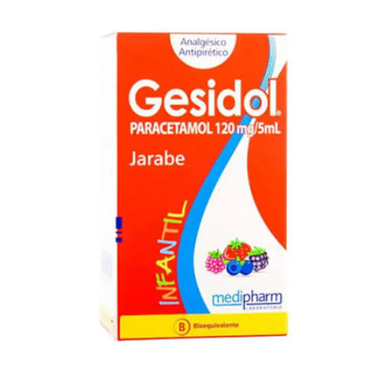 Gesidol Paracetamol infantil  120 mg/ 5 ml Jarabe100 ml. 1