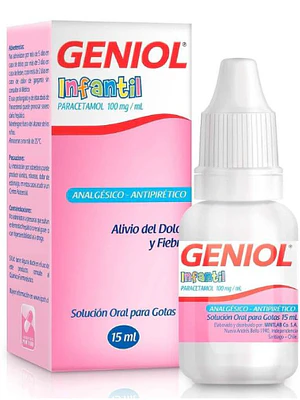 Geniol infantil Paracetamol 100 mg/ml Gotas 15 ml.