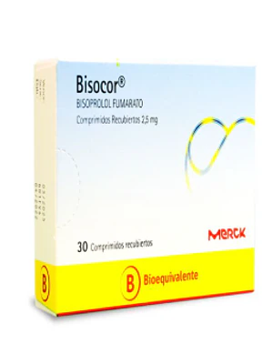 Bisocor (B) Bisoprolol 2,5mg 30 Comprimidos recubiertos.