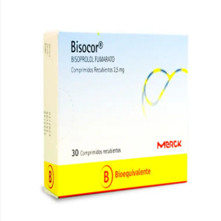 Bisocor (B) Bisoprolol 2,5mg 30 Comprimidos recubiertos. 1
