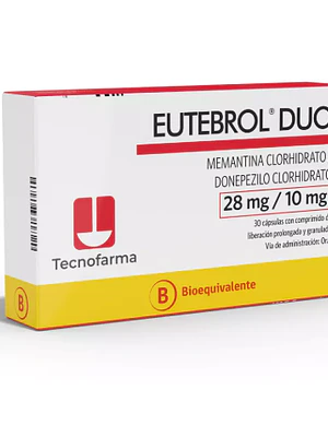 Eutebrol Duo Memantina, Donepezilo 28/10 mg 30 Comprimidos.