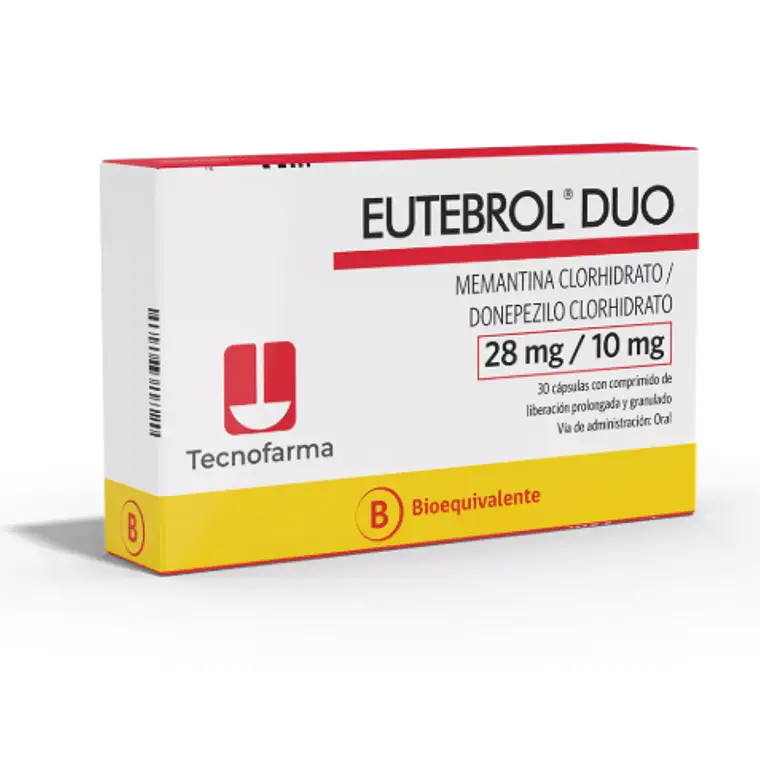 Eutebrol Duo Memantina, Donepezilo 28/10 mg 30 Comprimidos. 1