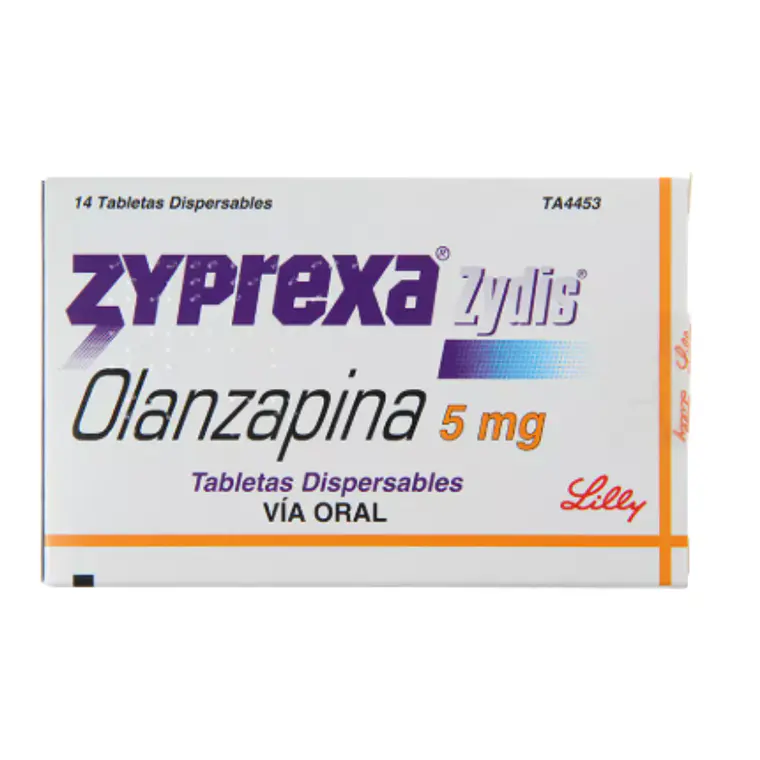 Zyprexa Zydis (R) Olanzapina 5 mg 14 Tabletas dispersables. 1