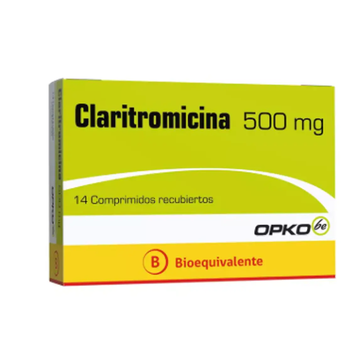 Claritromicina (B) 500 mg 14 Comprimidos recubiertos. 1
