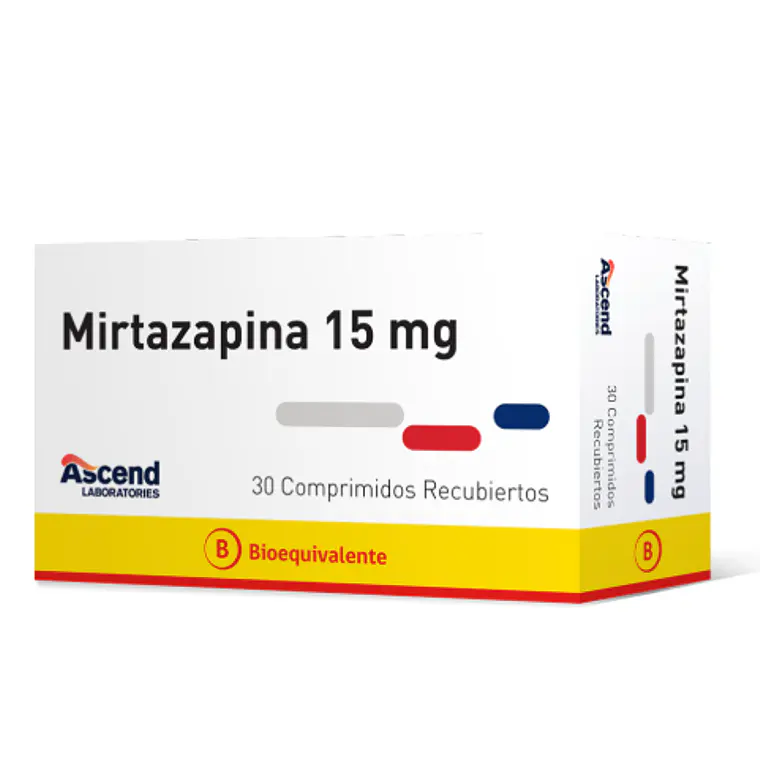 Mirtazapina (B) 15 mg 30 Comprimidos recubiertos. 1