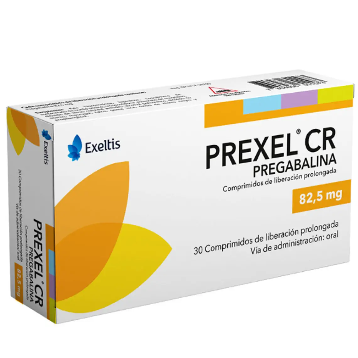 Prexel CR Pregabalina 82.5mg 30 Comprimidos Prolongados 1