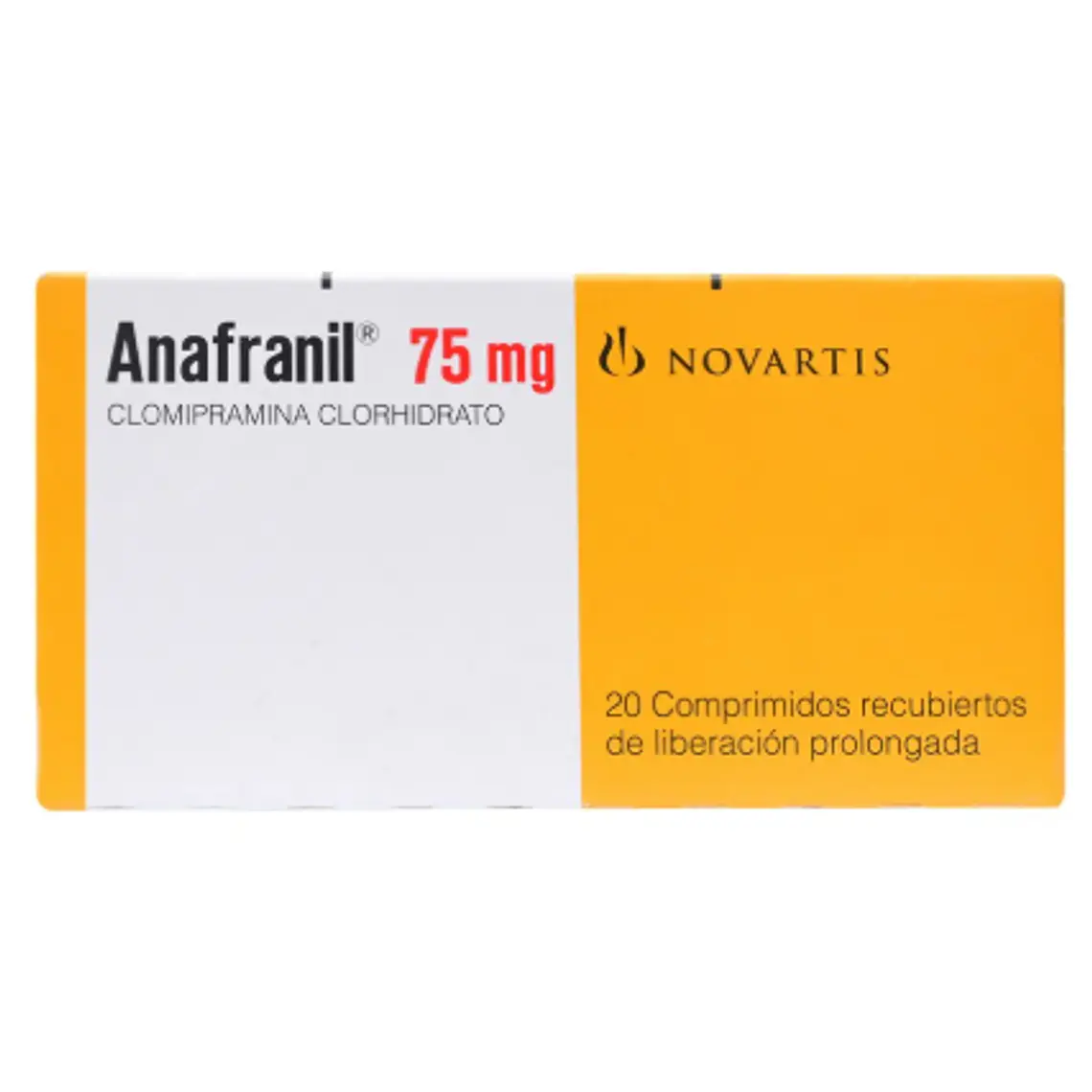 Anafranil Clomipramina  75 mg  20 Comprimidos recubiertos. 1