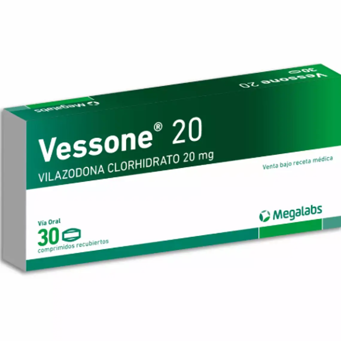 Vessone Vilazodona 20 mg 30 Comprimidos recubiertos. 1