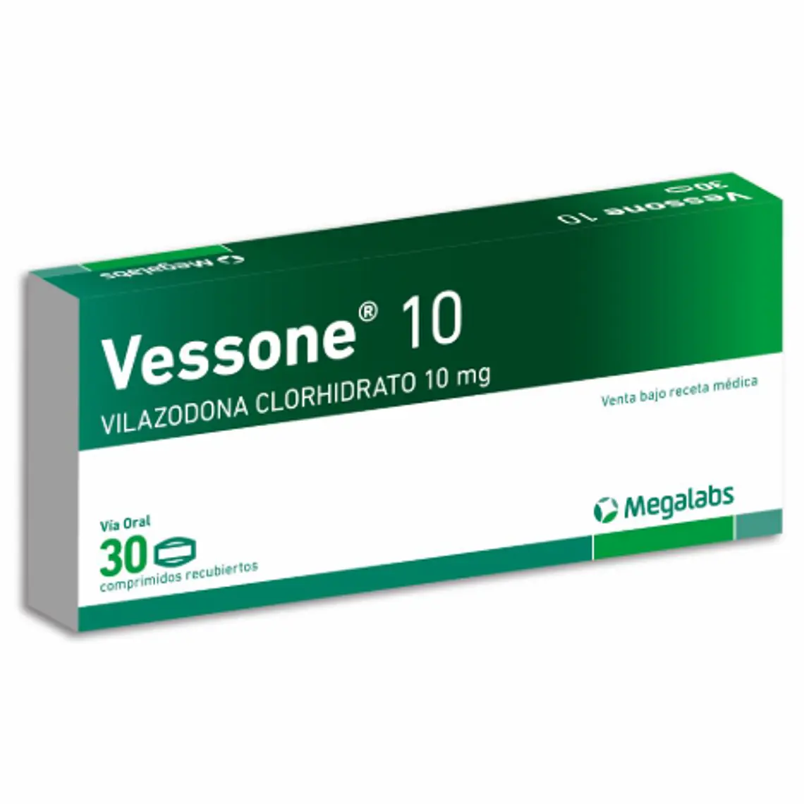 Vessone Vilazodona 10 mg 30 Comprimidos recubiertos. 1