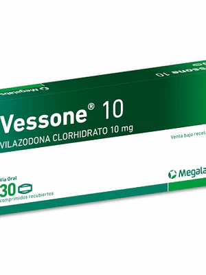 Vessone Vilazodona 10 mg 30 Comprimidos recubiertos.