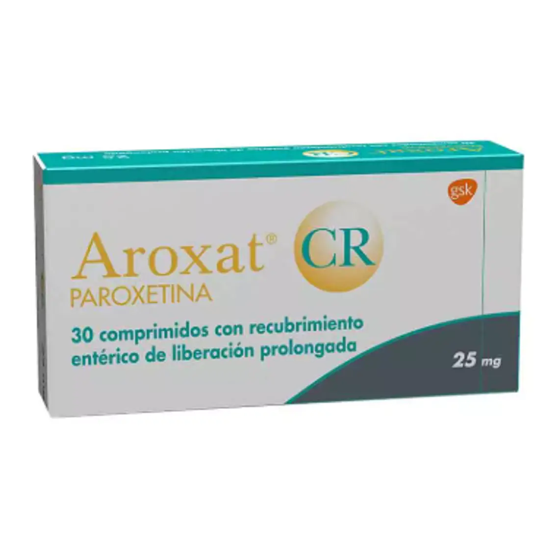 Aroxat CR (R) Paroxetina 25 mg 30 Comprimidos con recubrimiento. 1