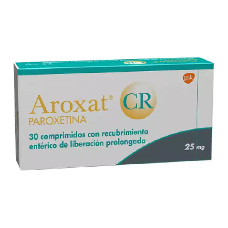 Aroxat CR (R) Paroxetina 25 mg 30 Comprimidos con recubrimiento. 1