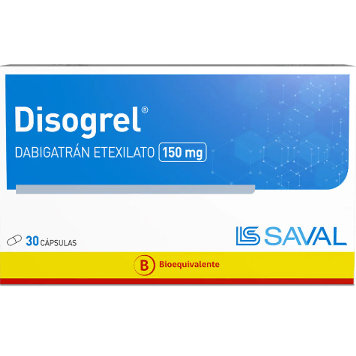 Disogrel (B) Dabigatrán 150 mg 30 Cápsulas. 1