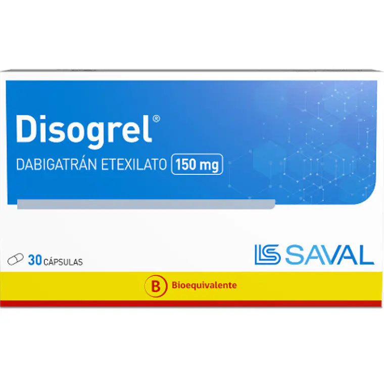 Disogrel (B) Dabigatrán 150 mg 30 Cápsulas. 1