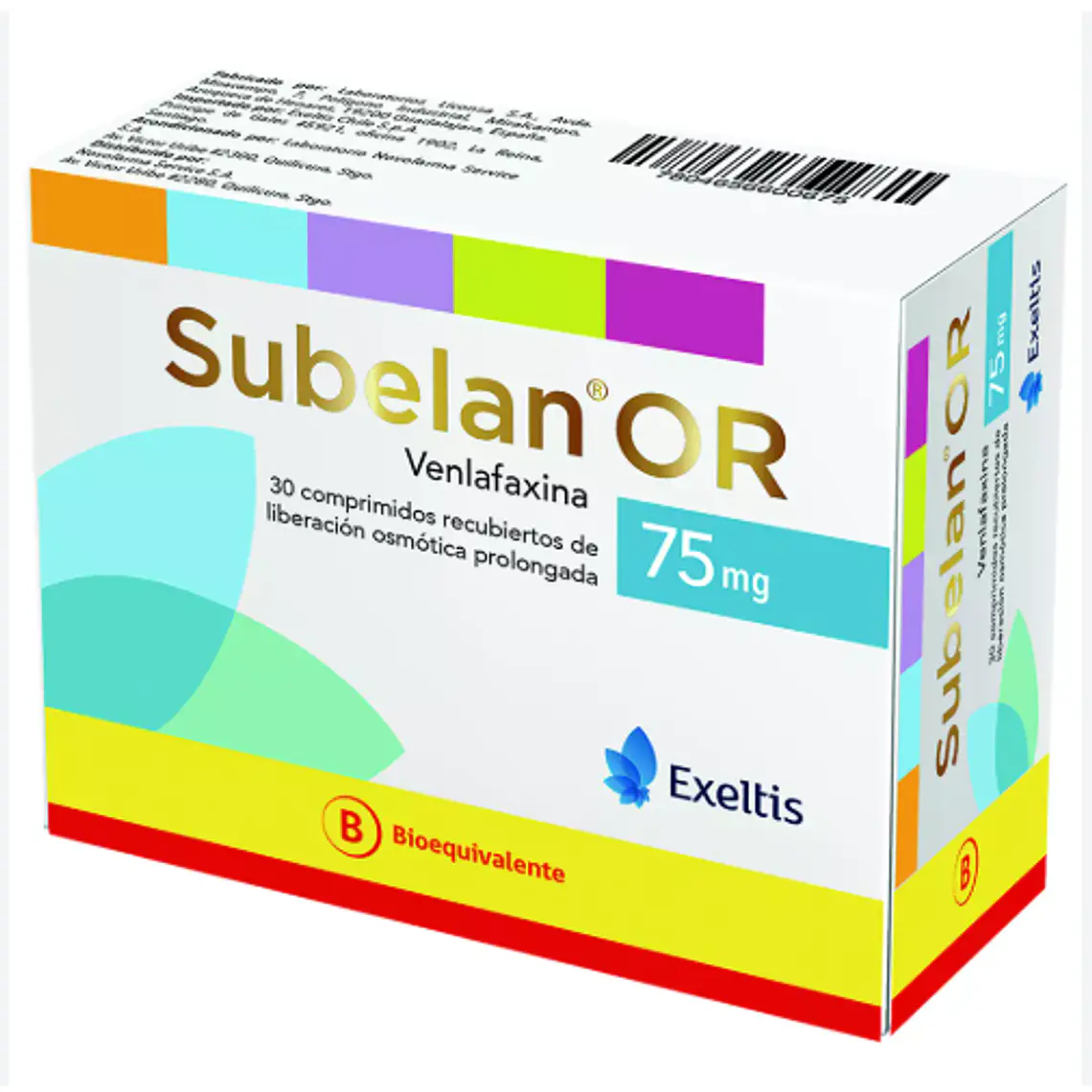 Subelan OR (B) Venlafaxina 75 mg 30 Comprimidos recubiertos. 1