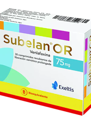 Subelan OR (B) Venlafaxina 75 mg 30 Comprimidos recubiertos.