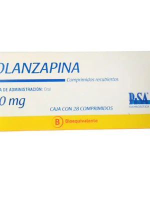 Olanzapina (B) 10 mg 28 Comprimidos recubiertos. Pisa