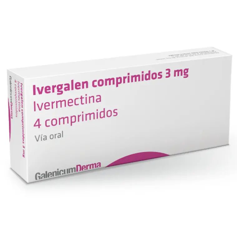 Ivergalen Ivermectina 3 mg 4 Comprimidos. 1