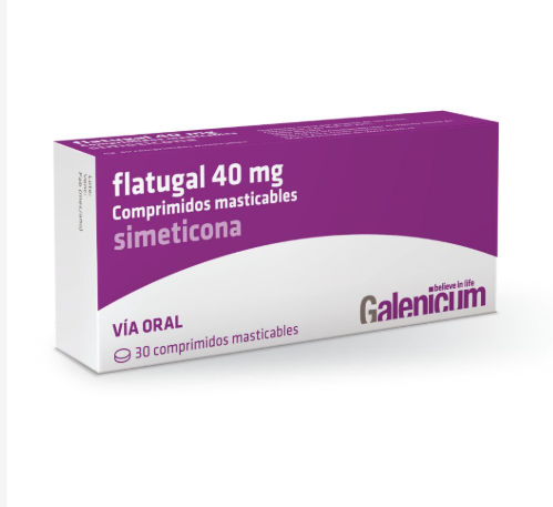 Flatugal Simeticona 40 mg 30 Comprimidos masticables.