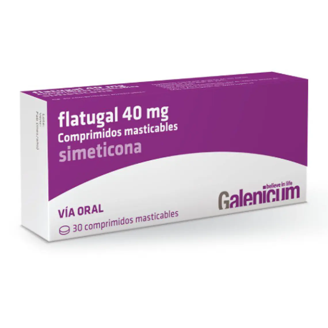 Flatugal Simeticona 40 mg 30 Comprimidos masticables. 1