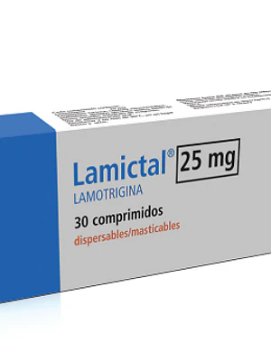 Lamictal Lamotrigina 25 mg 30 Comprimidos dispersables.