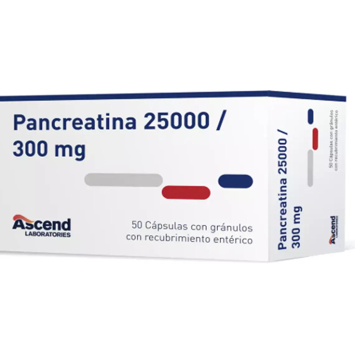 Pancreatina 25000 / 300 mg 50 Cápsulas. 1