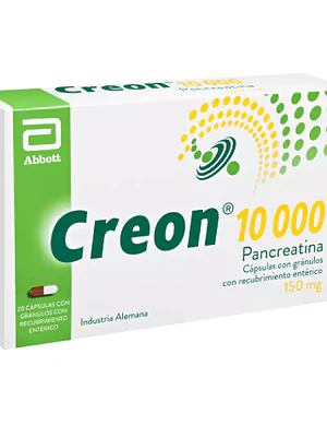 Creon 10000 Pancreatina 150 mg 20 Cápsulas.